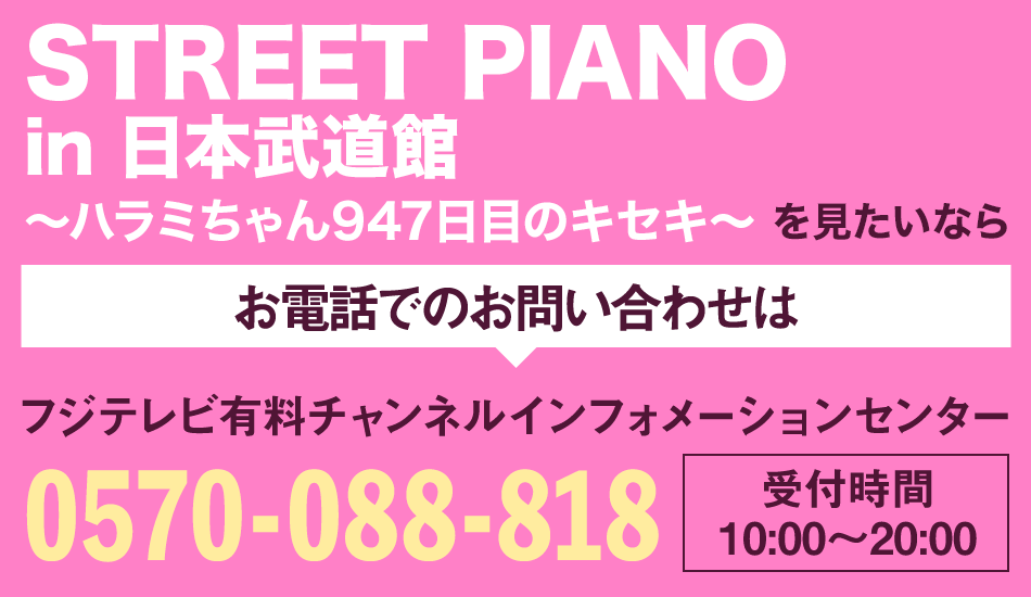STREET PIANO in 日本武道館 ～ハラミちゃん947日目のキセキ～